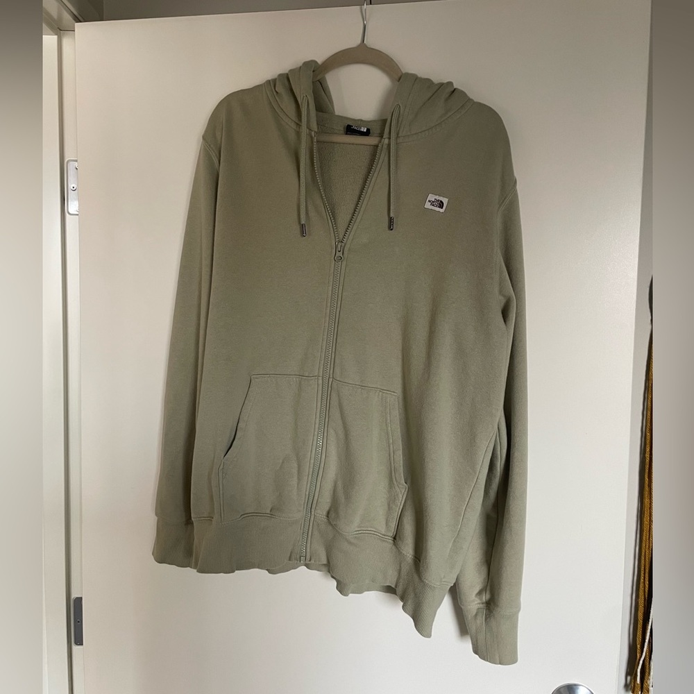 The North Face zip front hooded sweatshirt